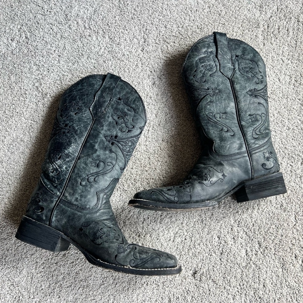 Corral Circle G Women’s Size 8 Filigree Leather Snip Toe Western Cowboy Boots - Picture 2 of 7